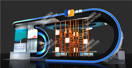沛田科技科技感展臺設(shè)計(jì)方案